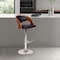 Armen Living Malibu Swivel Barstool In Black PU/ Walnut Veneer and Chrome Base LCMASWBABLWA - alternate 4